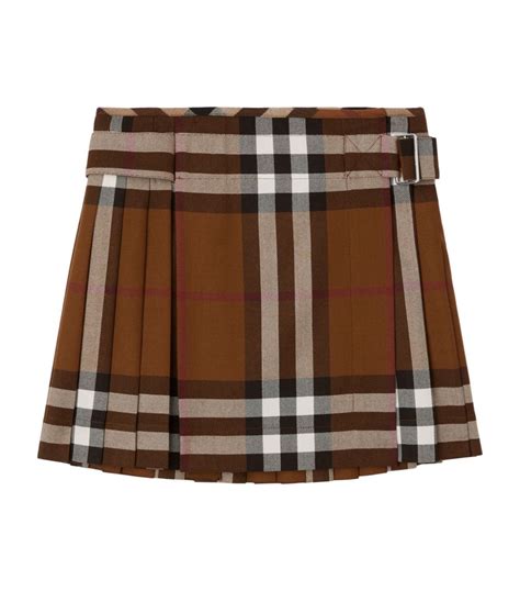 burberry plaid skirt cheap|Burberry check wool pleated skirt.